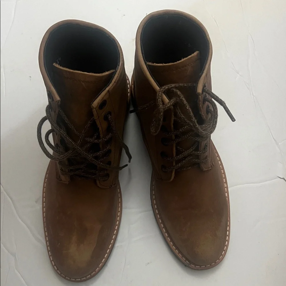 NISOLO ALL-WEATHER AMALIA TOBACO‎ COLOR LACEUP BOOTS SIZE 7.5 NIB